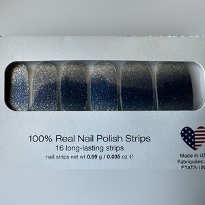 New!!! Color Street Artic Evening Blue Glitter Nail Strips